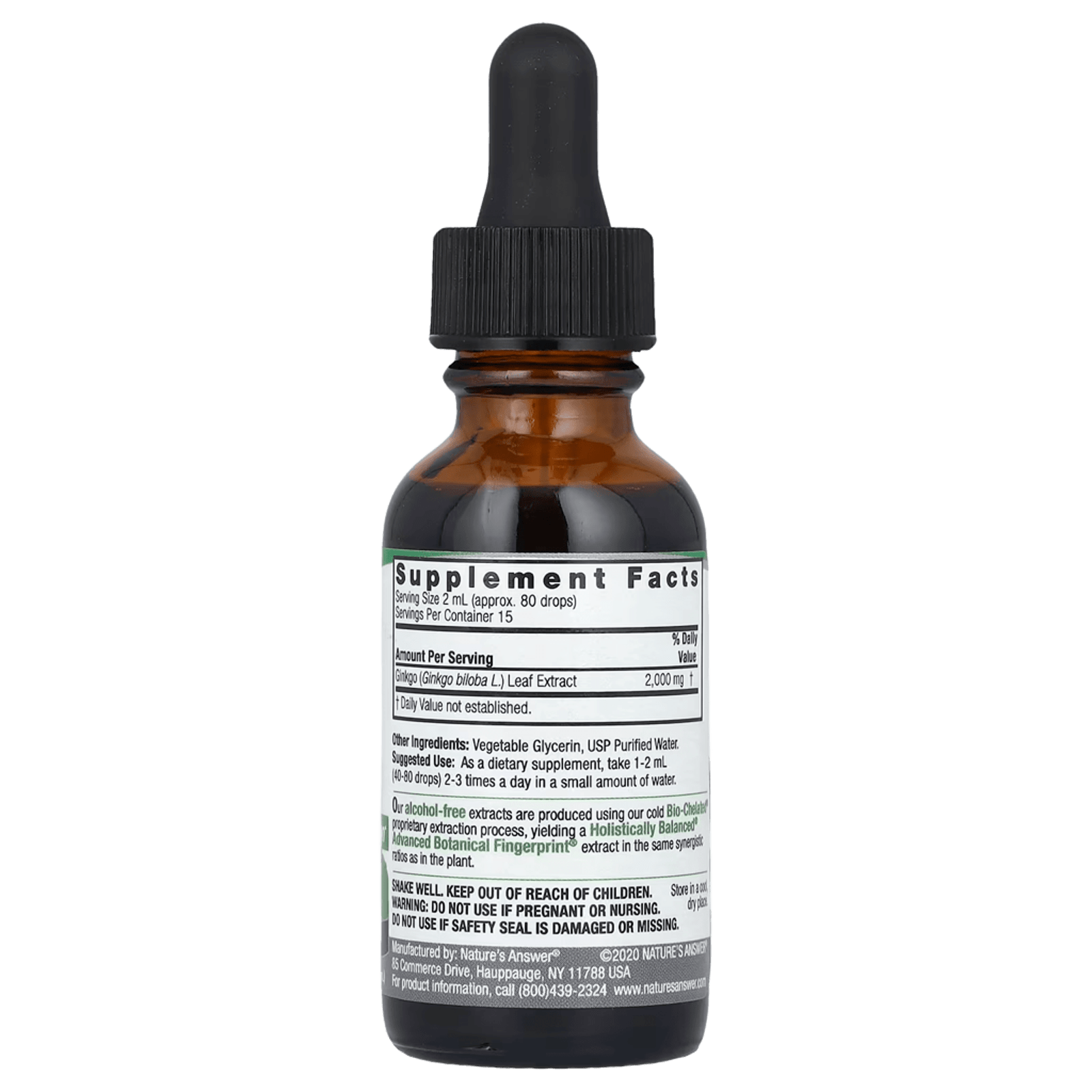 GINKGO LEAF - 2000 MG 30 ML; Compléments alimentaires; Biovitaminaat.